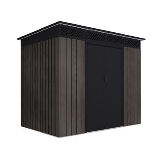 Wasabi Caseta Jard&iacute;n 3,02m&sup2; Robin - Efecto Madera - Puertas Correderas - Respiraderos