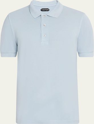 Tom Ford Mens Lyocell Pique Polo Shirt
