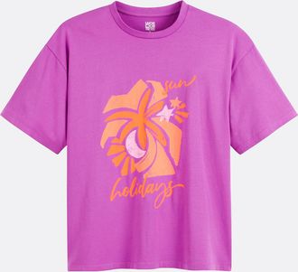 La Redoute Collections Bedrukt T-shirt met ronde hals en korte mouwen