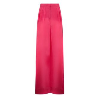 Alberta Ferretti High-waisted Long Trousers - female - Alberta Ferretti - Wide Trousers - Pink - S - Trousers