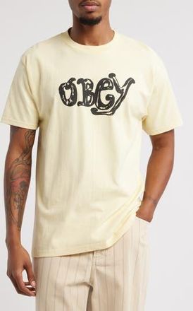 Obey Marker Graphic T-Shirt in Pale Yellow at Nordstrom Rack, Size Xx-Large