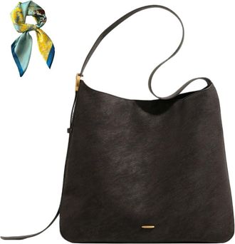 Generic Women Brown Underarm Shoulder Bag,Slouchy Hobo Vegan Leather Trendy Tote Bags,Faux Suede Purse Crossbody Bucket Bag (Coffee)