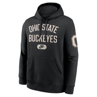 Nike Ohio State Club Nike Mens College Pullover Hoodie in Black | NKDK00AOBV-PZ0