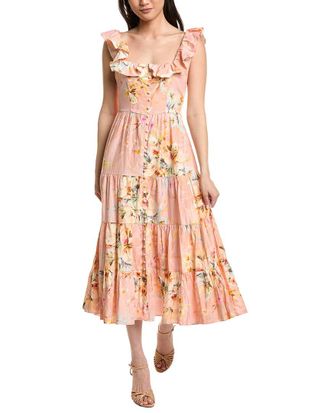 Yumi Kim Madison Linen-Blend Midi Dress