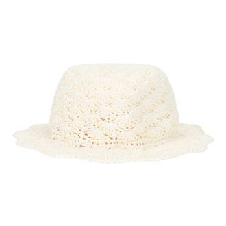 Red Valentino Hats, unisex, Beige, Size: S Raffia Bucket Hat