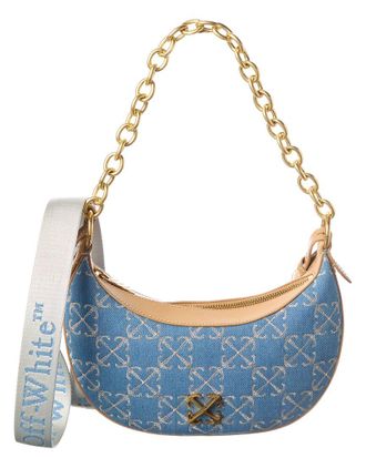 Off-white Off-White Hemisphere Denim & Leather Shoulder Bag