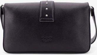 Pinko Womens Shoulder Bag Love One Black Leather