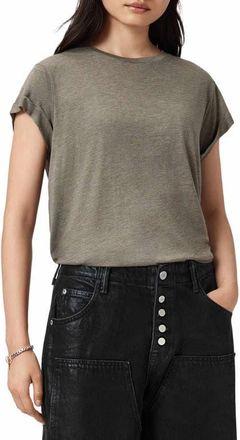 AllSaints Anna Shimmer T-Shirt in Grey Marl at Nordstrom, Size X-Small