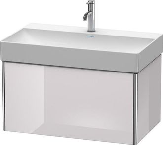 Duravit Duravit Xsquare Unidad De Tocador De Pared 78.4x46.0 Cm,1 Extra&iacute;ble, Para Lavabo Durasquare 235380, Color (frente/cuerpo): Laca Blanca Lila Alto Brill