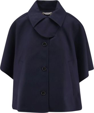 Max Mara Jassen - Dames - Zomerjassen - Blauw - M/L - Katoen - Jassen