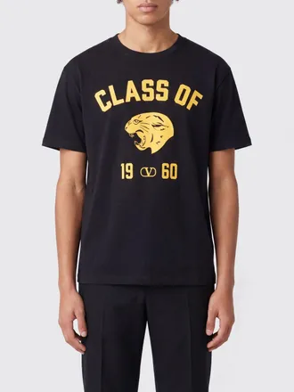 Valentino V-Neck Polyester T-Shirt with Contrast Logo