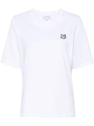 Maison Kitsuné Fox-appliqué T-shirt - White
