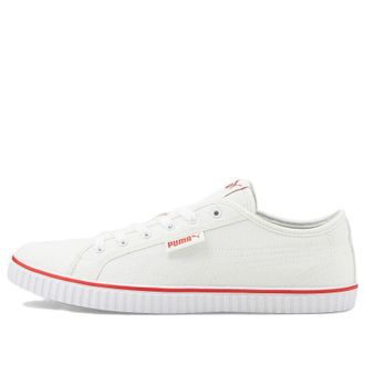Puma Ever LoPro Cv Casual Skateboarding Shoes Unisex White Red 383030-01