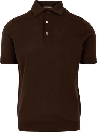 FILIPPO DE LAURENTIIS Polo Shirt - Heren - Polos - Bruin - XL - Katoen - Tops