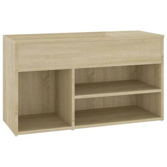 vidaXL Zapatero Madera Contrachapada Roble Sonoma 80x30x45 Cm Vidaxl