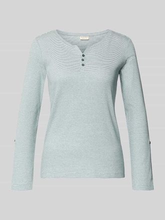 Tom Tailor Regular Fit Langarmshirt aus Baumwoll-Mix in Dunkelgruen, Gr&ouml;&szlig;e XXXL