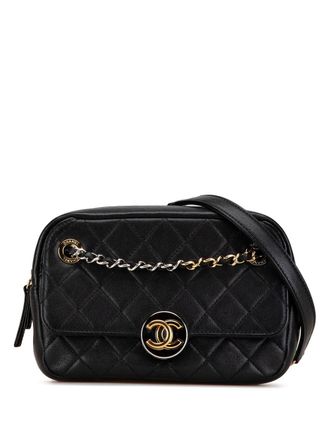 Chanel 2019 CC Quilted Lambskin Chain Camera Bag crossbody bag - women - Lambskin - One Size - Black