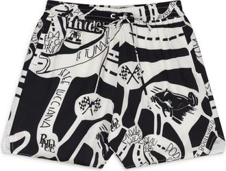 Rhude BLACK STRADA SILK SHORTS