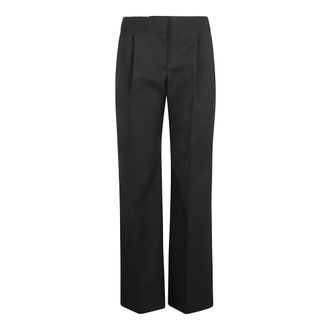 Alexander McQueen Straight Trousers - female - Alexander McQueen - Straight Trousers - Black - S - Trousers