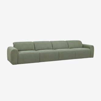 Sklum Sof&aacute; De 5 Plazas Reclinable Y El&eacute;ctrico Tapizado Peggy Sklum