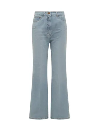 Seafarer Blue Flared High Rise Jeans