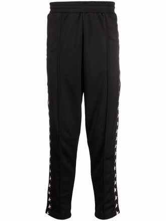 Golden Goose Pantaloni Jogging In Jersey Tecnico Con Stelle Sui Lati-Uomo