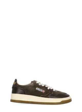 Autry Brown Tortoiseshell Heel Contrast Sneakers