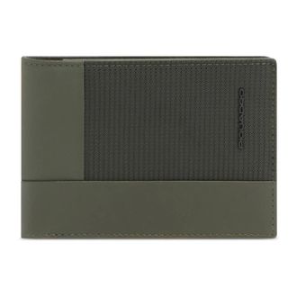 Piquadro Accessoires, Heren, Groen, ONE Size, Leer, Portemonnee met uitklapbaar ID-venster
