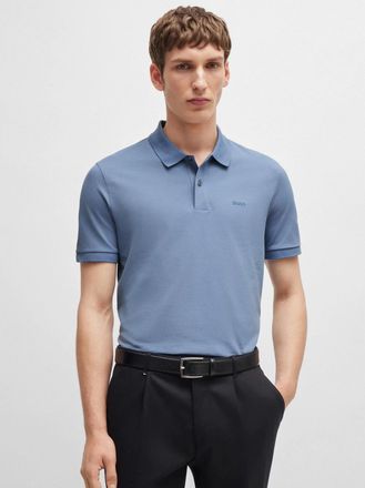 HUGO BOSS Mens Open Blue Pallas Polo Shirt - Size X-Large