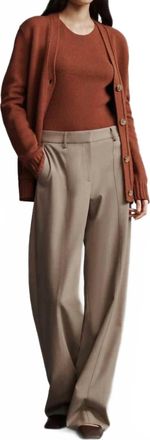 TWP Elizabeth Straight Leg Trouser In Sandstone