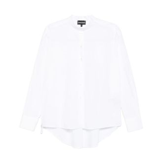 Emporio Armani Dames, Blouses & Shirts, Wit, Maat: S Zijde