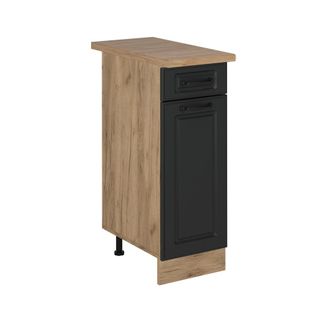 Vicco Mueble Bajo De Cocina R-line, Antracita Casa De Campo, 30 Cm, Et Roble, Vicco