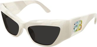 Balenciaga BB0444S 003 Womens Sunglasses White Size 60