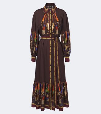 Etro Abito chemisier in twill di misto lana e seta