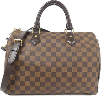 Louis Vuitton Ebene Coated Canvas Boston Bag (Pre-Owned)