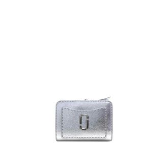 Marc Jacobs Wallets & Cardholders, female, Gray, Size: ONE SIZE Metallic Mini Compact Wallet