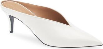 Stella McCartney Brushed Pointed Toe Mule Pump in White at Nordstrom, Size 9.5Us