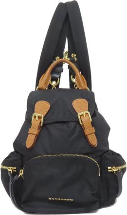 Burberry Black Nylon Leather Backpack (Pre-Owned)