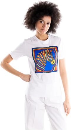 Bastille T-shirt met ronde hals en korte mouwen - Dames - T-shirts - Wit - L - Katoen - Tops