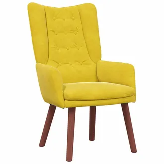 vidaXL Sedia Rilassante Giallo 63 X 67 X 94 Cm Velluto - Vidaxl