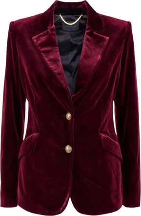 Nenette Fluwelen blazer - Dames - Jassen - Rood - Maat: L Leer