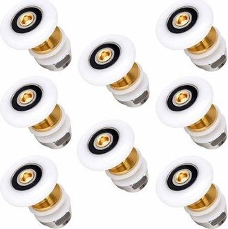 OEM Juego De 8 Rodillos De 25 Mm Para Puertas De Ducha, Rodamientos Para Rodillos De Puertas De Ducha Correderas, Polea Exc&eacute;ntrica Para Puertas De Ducha C