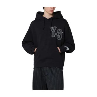 Yohji Yamamoto Hoodies, male, Black, Size: XL GFX Hoodie