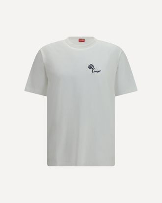 Kenzo Kenzo Tulip embroidered cotton T-shirt Male XL