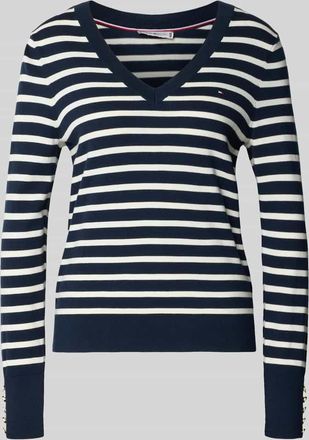 Tommy Hilfiger Regular Fit Pullover aus Baumwoll-Mix in Marine, Gr&ouml;&szlig;e XL