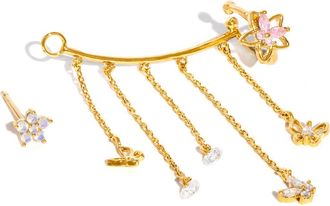 Girls Crew Mari Chandelier Single Stud & Cuff Ear Crawler in Gold at Nordstrom