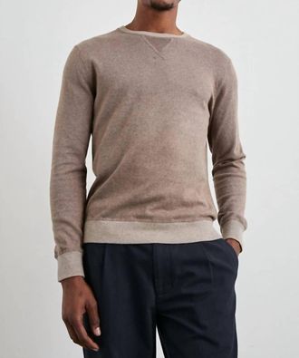 Rails Burns Crewneck Sweater In Mocha Heather