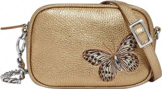 Brighton Womens Butterfly Shimmer Handbag In Gold