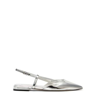 Stuart Weitzman Schoenen, Dames, Grijs, 39 1/2 EU, Leer, Vinnie Slingback