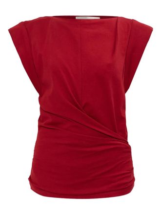 Isabel Marant Maisan gedrapeerde top - Rood